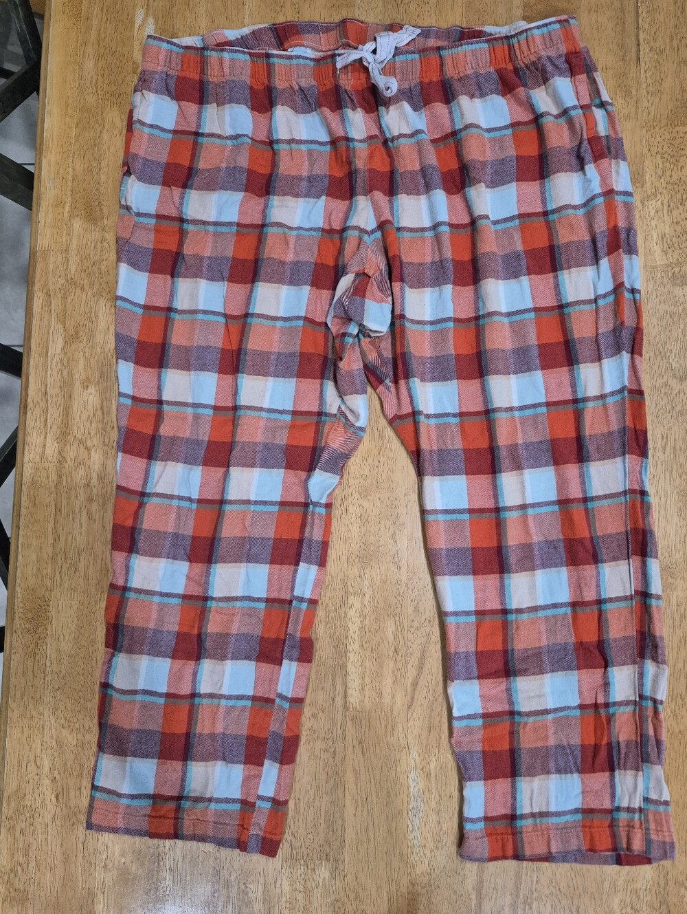 Old Navy Red & Light Blue Plaid Flannel Pajama Loungewear Pants